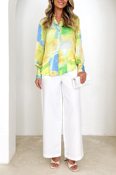 Lucille® | Modisches und vielseitiges, langärmliges, schlichtes Cardigan-Shirt