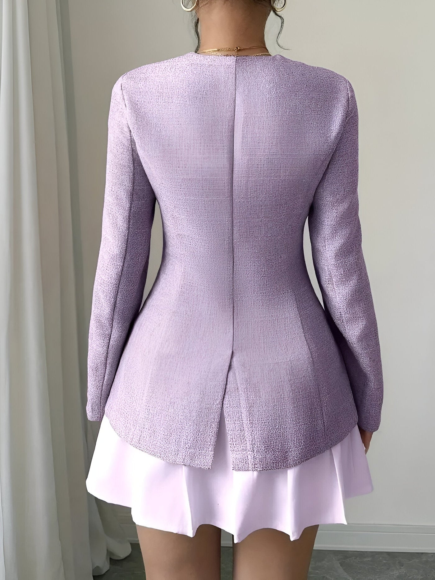 Evalene | Elegante Jacke mit Rüschendetails und langen Ärmeln für Damen