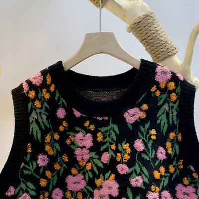Aiden | Koreanischer Stil Pink Peach Blossom Strickweste