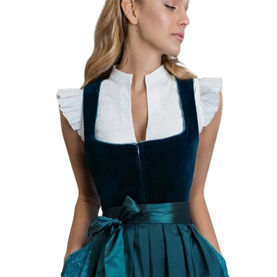 Kurzärmelige Dirndlbluse für Frauen