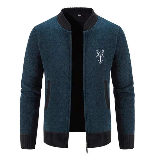 Kuschelige Strickjacke mit Reißverschluss für Männer