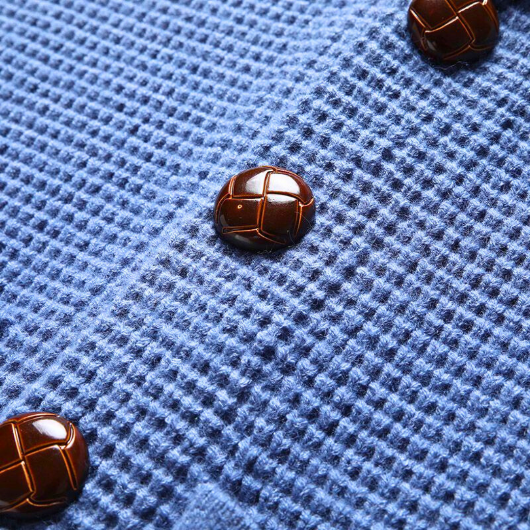 Leewon - Elegante Strickjacke für Herren Mit Vulkanischen Knöpfen