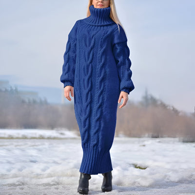 Clara | Gemütliches Oversized Rollkragen-Strickkleid