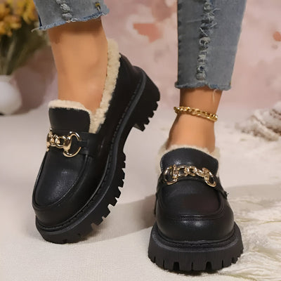 Zelia | Stylische Baumwoll Chain Loafers