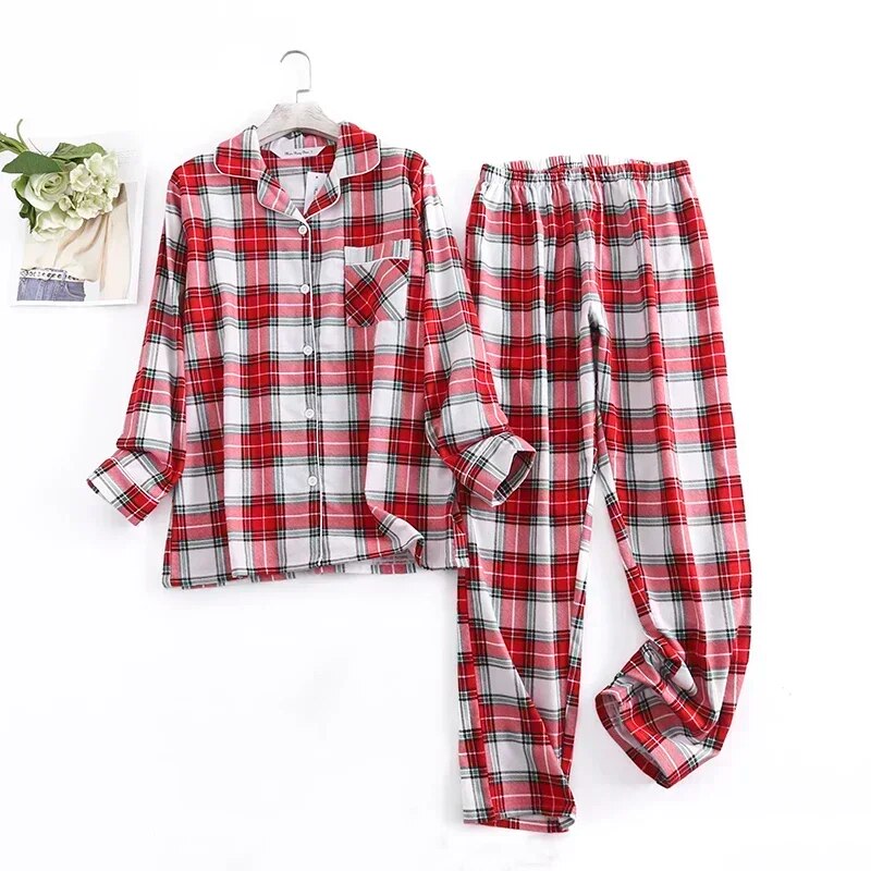 Bequemes Damen Pyjama-Set mit lebendigen Mustern | Zweiteiler