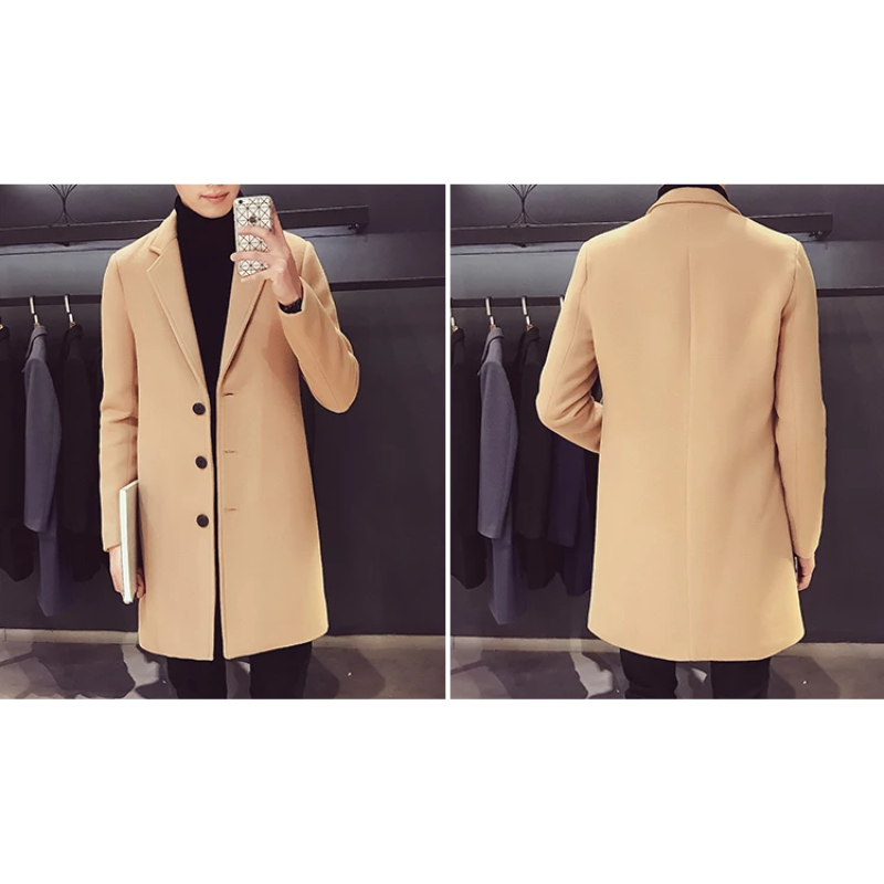 Eleganter Herren Mantel - Schlankes Design für Büro und Freizeit mit Klassischer Passform