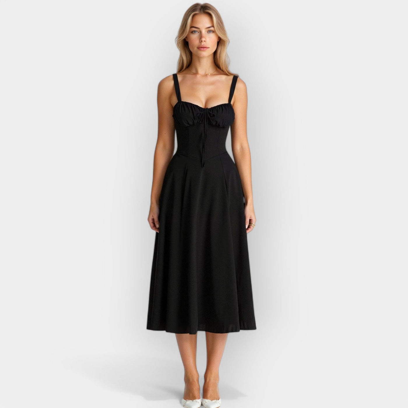 Elegantes Damen Korsett-Kleid Midi