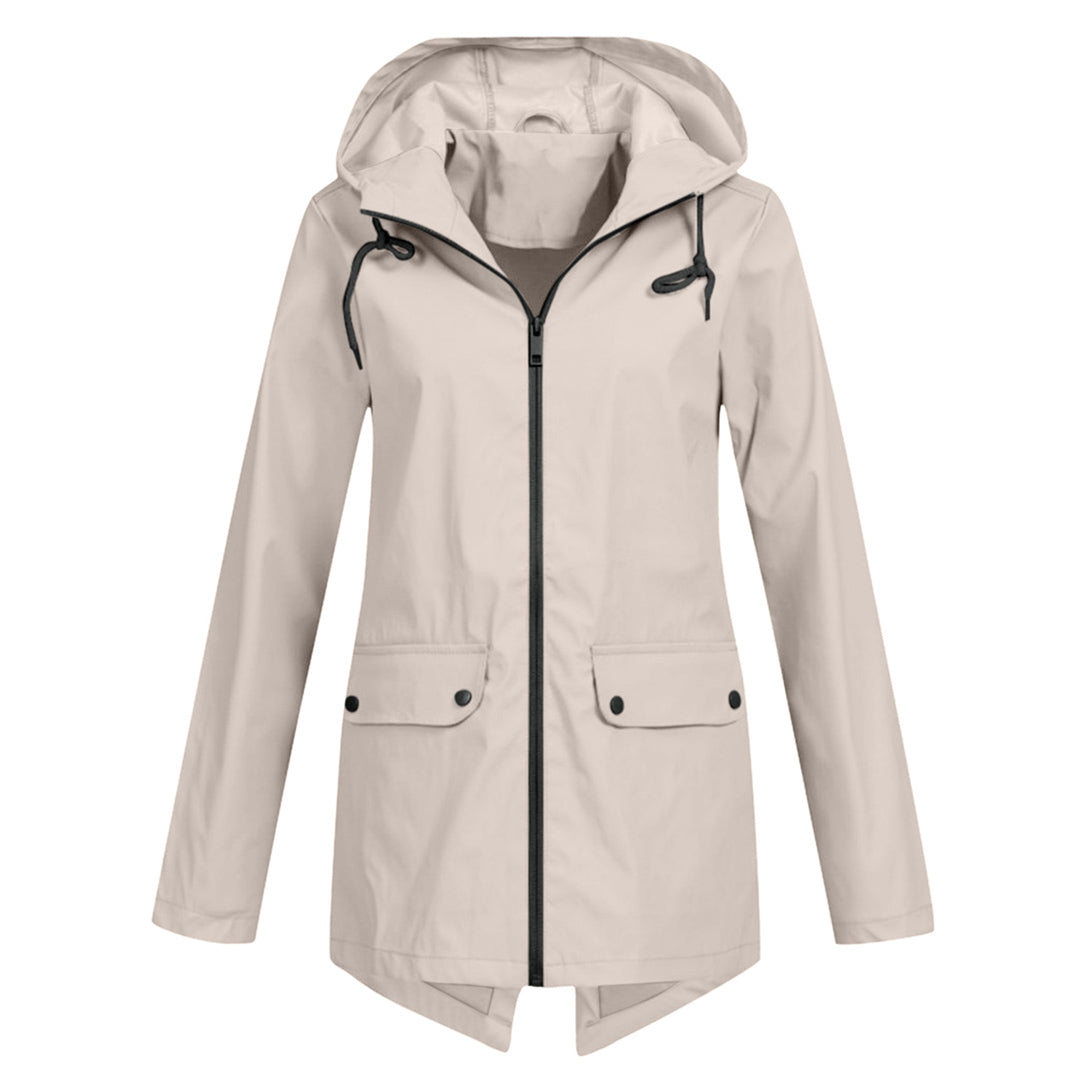 Wasserdichte Damen Regenjacke mit Kapuze - Leicht & Windfest