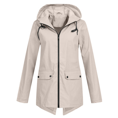 Wasserdichte Damen Regenjacke mit Kapuze - Leicht & Windfest