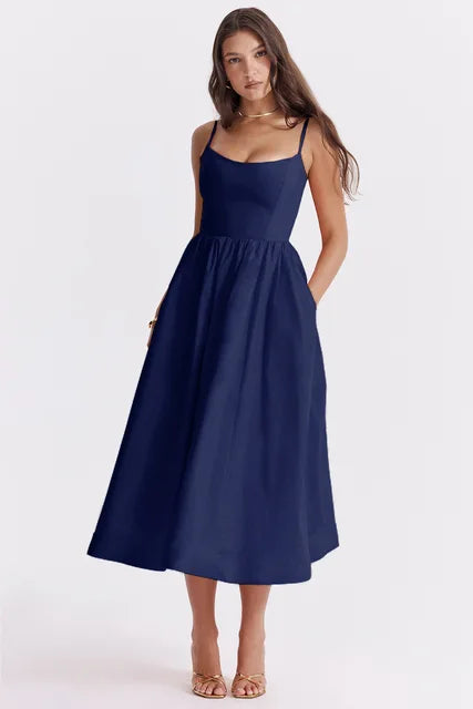 Helene | Trägerloses Kleid mit Neckholder