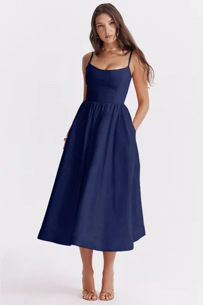 Helene | Trägerloses Kleid mit Neckholder