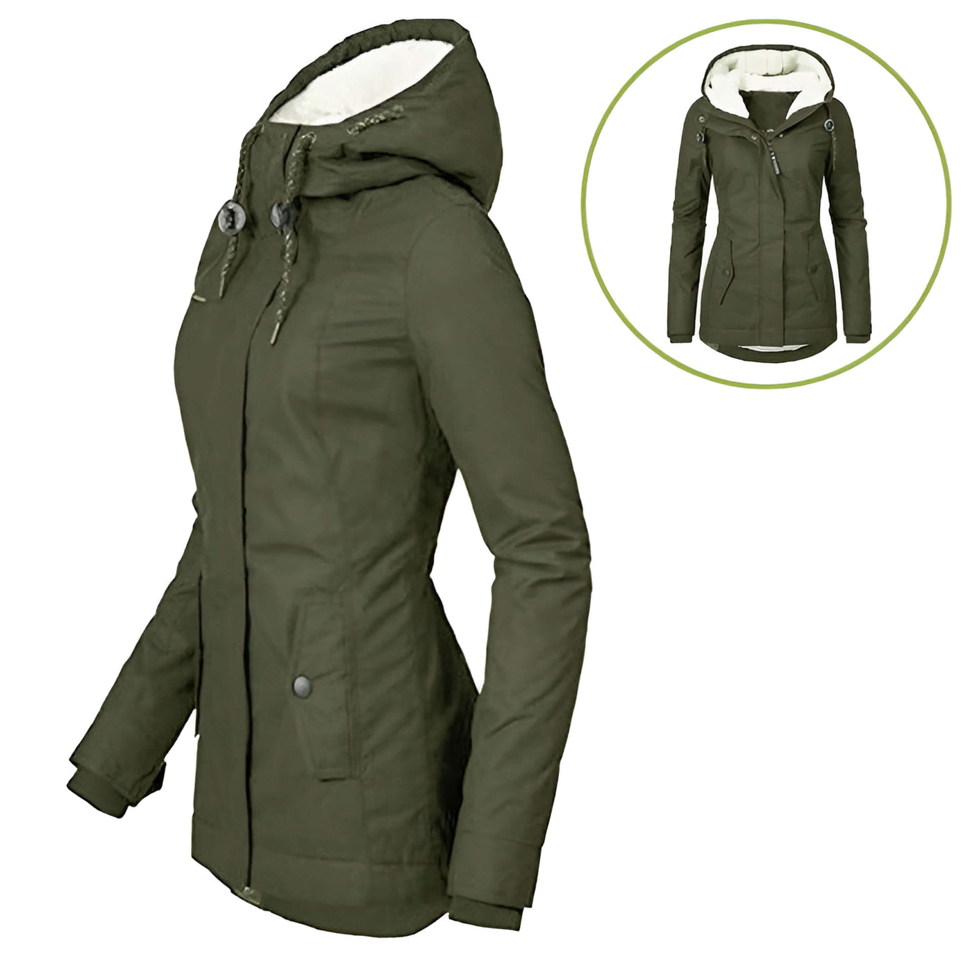 Regenmantel mit Kapuze für Damen - Elowen