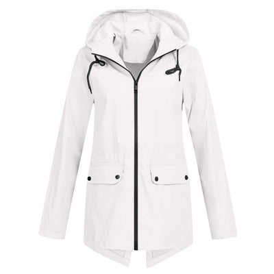 Wasserdichte Damen Regenjacke mit Kapuze - Leicht & Windfest