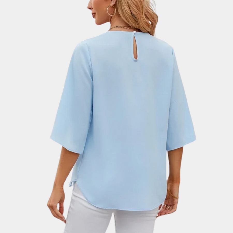Elegante Damen Bluse mit Faltendetails und raffinierten Ärmeln