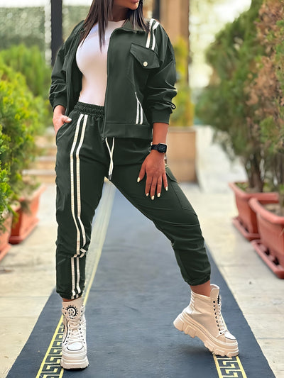 Warme Damen-Freizeitkleidung: 3-teiliges Set für Herbst und Winter