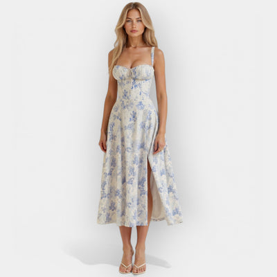 Elegantes Damen Korsett-Kleid Midi