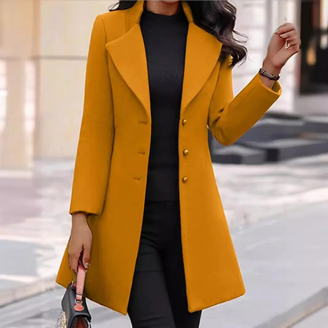 Eleganter Damenmantel mit figurbetonter Passform - Modern und stilvoll