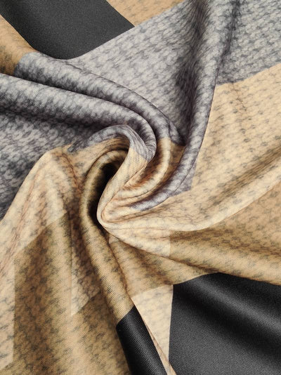 Herren Vintage-Stil Kurzarm-Hemd mit 1/4-Knopfleiste