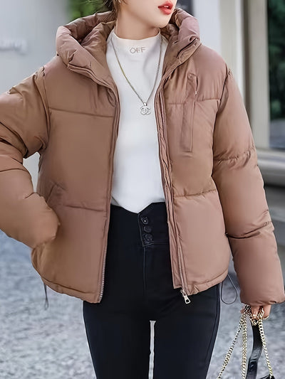 Wattierte Winterjacke für Damen in Khaki - Warm & Lässig