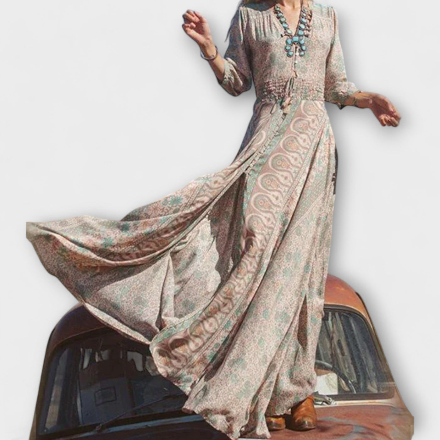 Miriam - Boho Kleid Lang Für Strandtage & Entspannte Abende