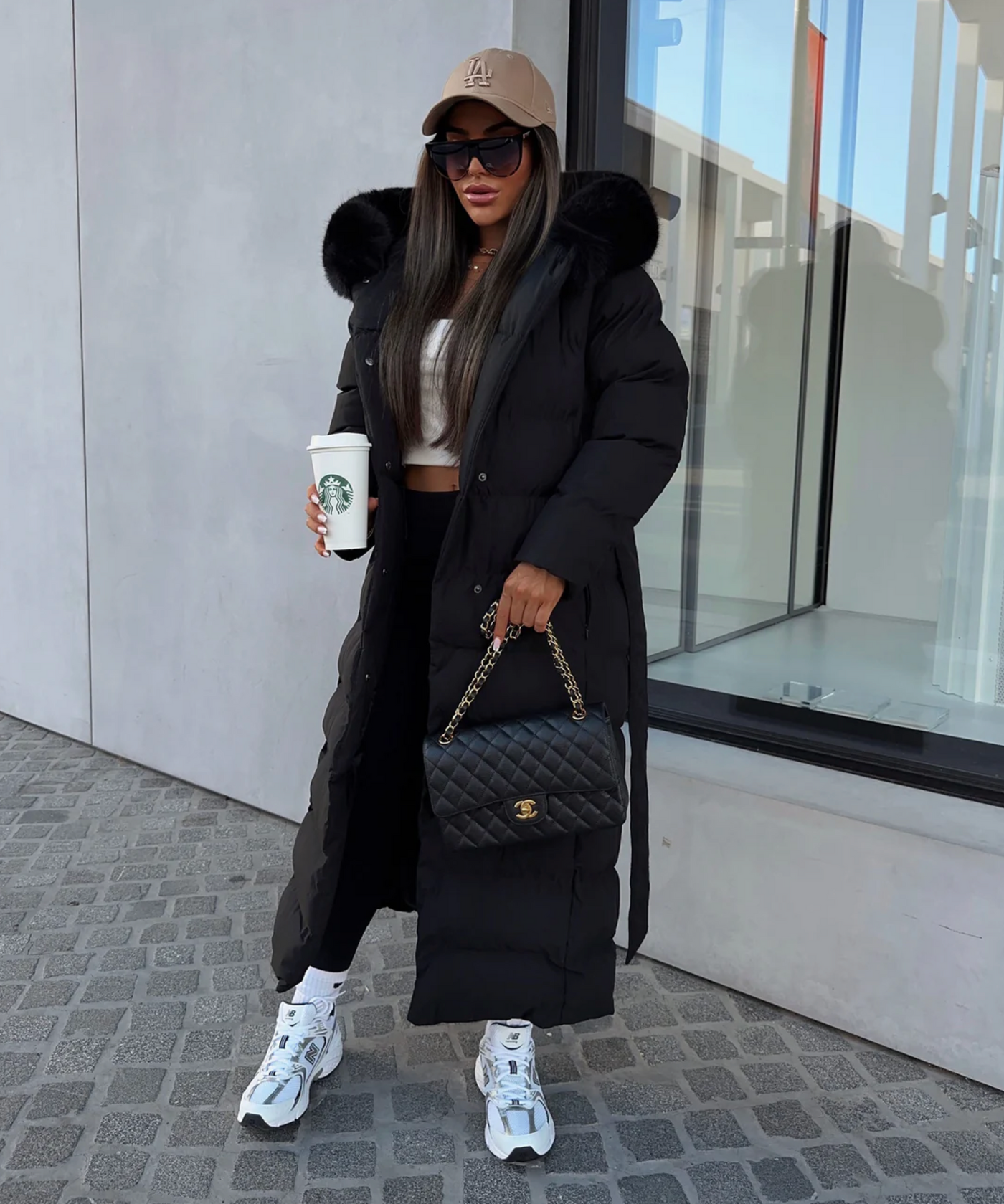 Langer Warmer Parka Schwarz - Nora