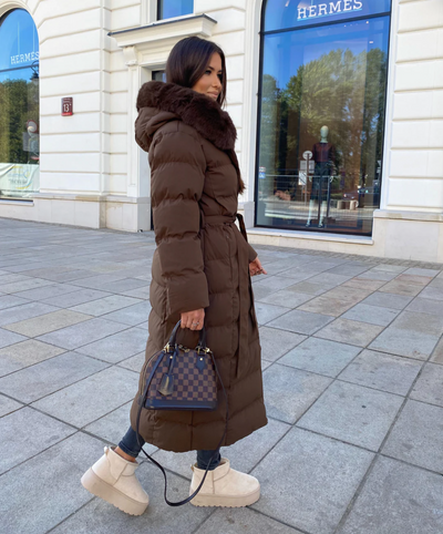 Langer Warmer Parka Schwarz - Nora