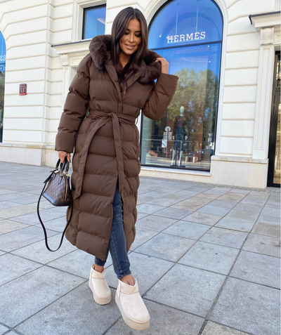 Langer Warmer Parka Schwarz - Nora