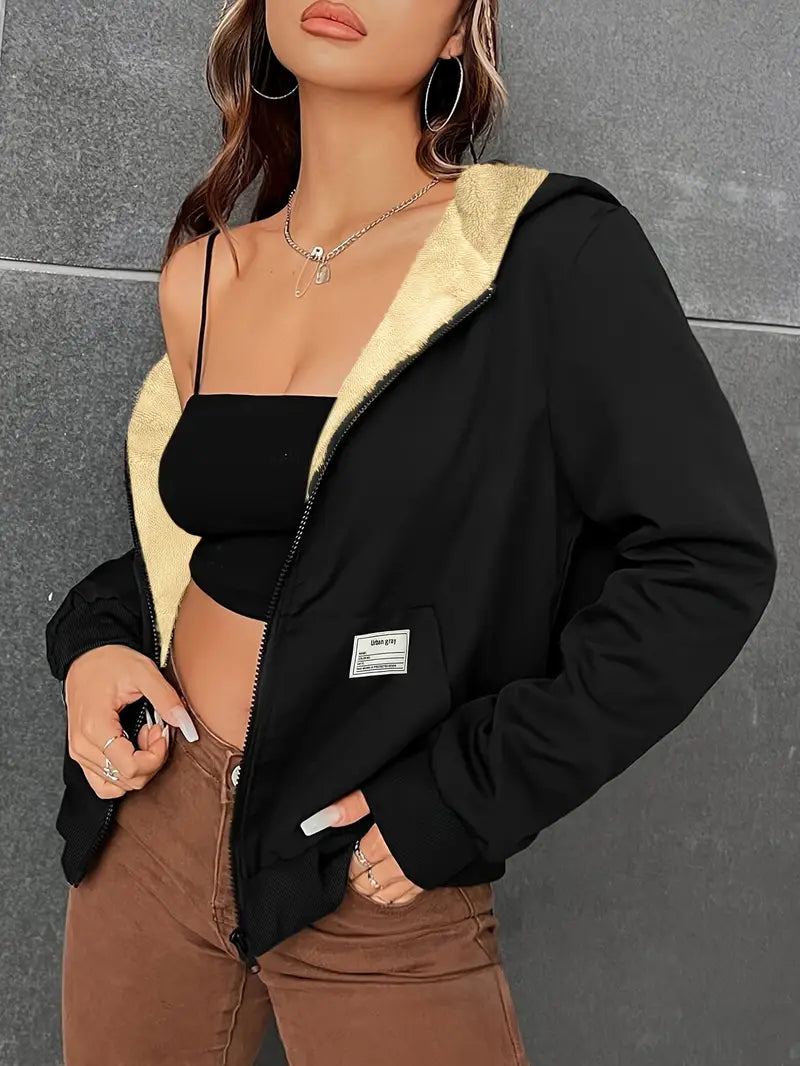 Trendige Zip Up Jacke für Frauen