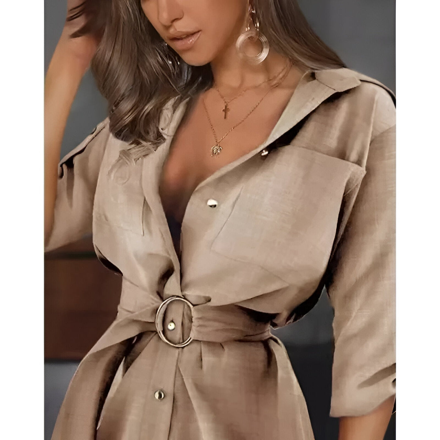 Luca | Stylisches Lace-Up Shirtkleid