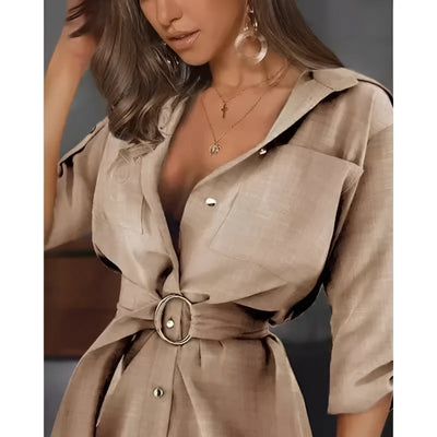 Luca | Stylisches Lace-Up Shirtkleid