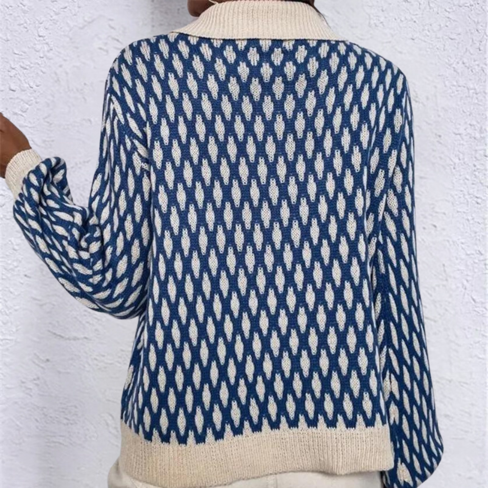 Modischer Kragenpullover für Frauen