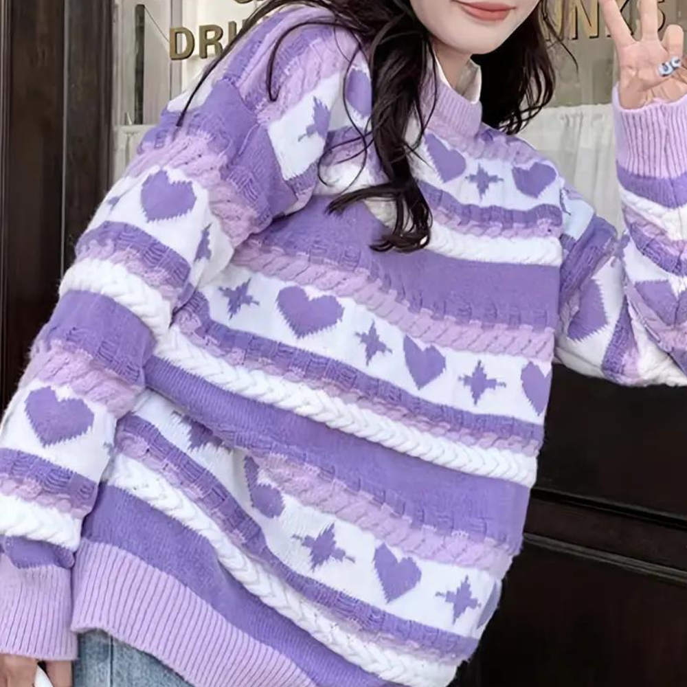 Niedlicher Langarmpullover für Frauen
