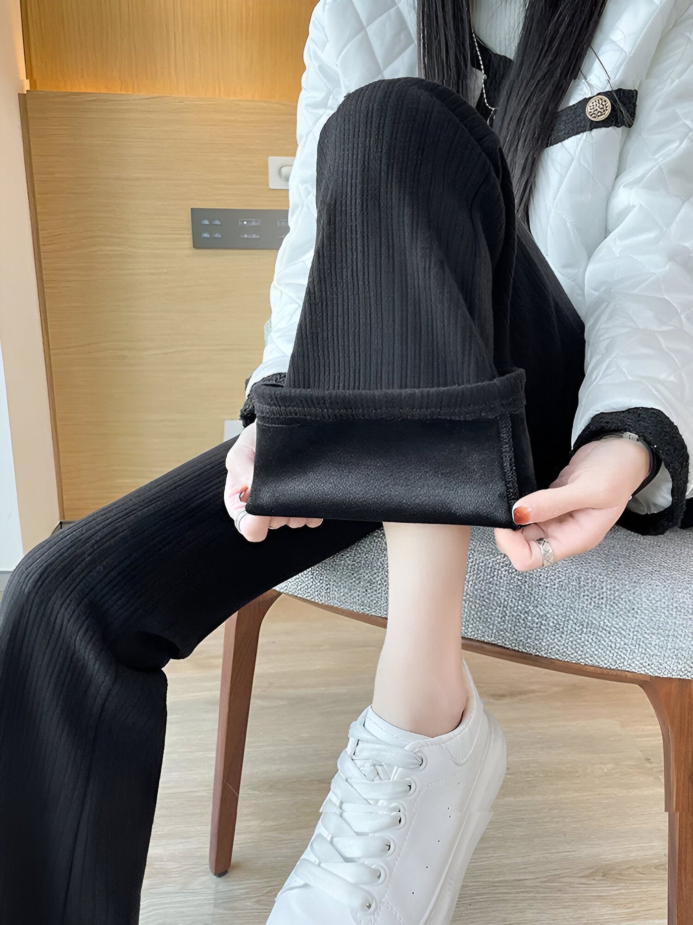 Lena | Warme & elegante Flared Velvet-Hose für den Winter