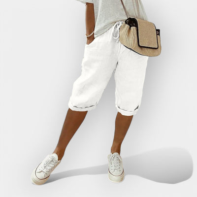 Baumwoll-Leinen Damen Shorts