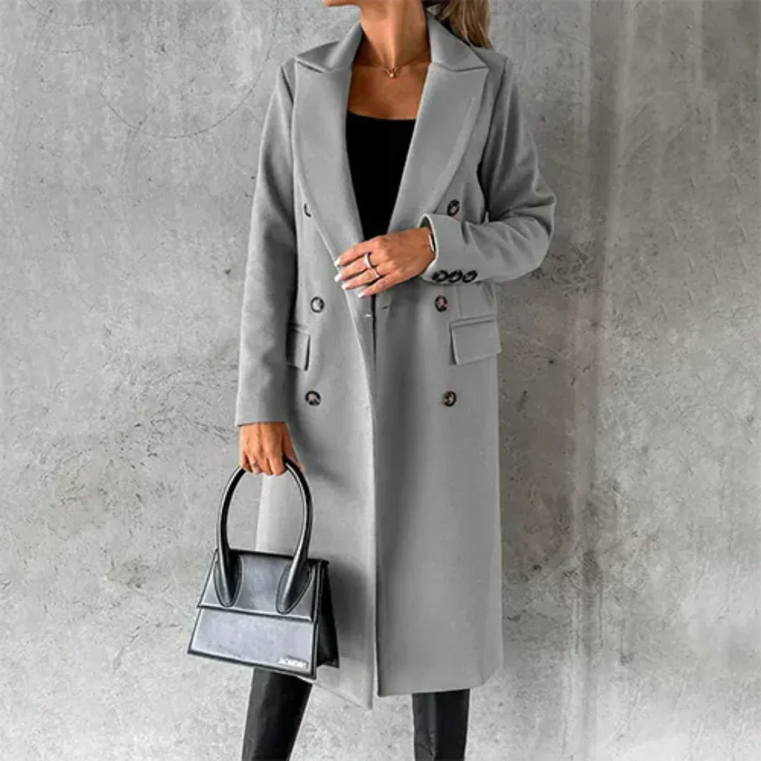 Warmer Damen Trenchcoat für den Winter mit Gürtel