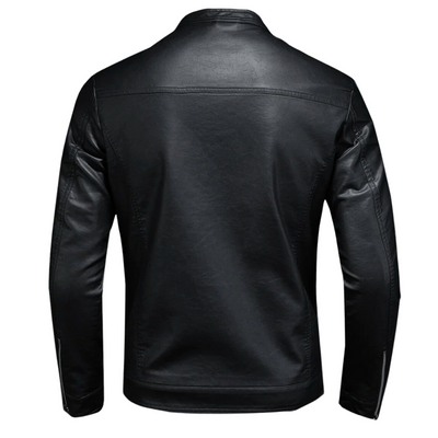 Herren Bikerjacke aus echtem Leder - Klassisch geschnitten