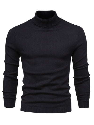 Eleganter Herren Rollkragenpullover aus Merinowolle