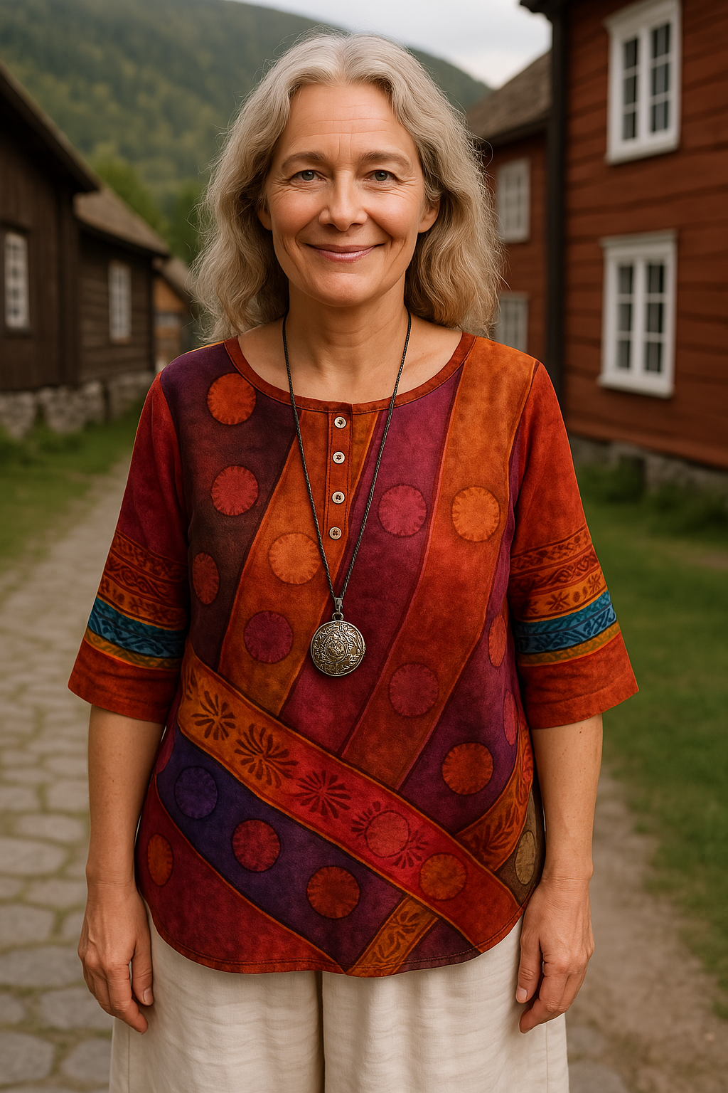 Greta™ | Bequeme und farbenfrohe Bluse mit halblangen Ärmeln