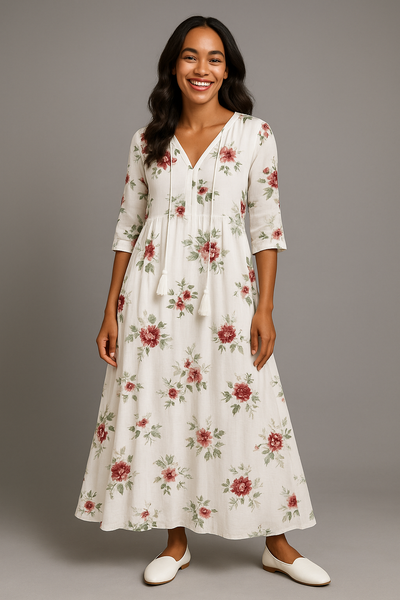 Celine| Figurfreundliches Damenkleid aus Premiumstoff  für Hochzeitsgast und besondere Anlässe