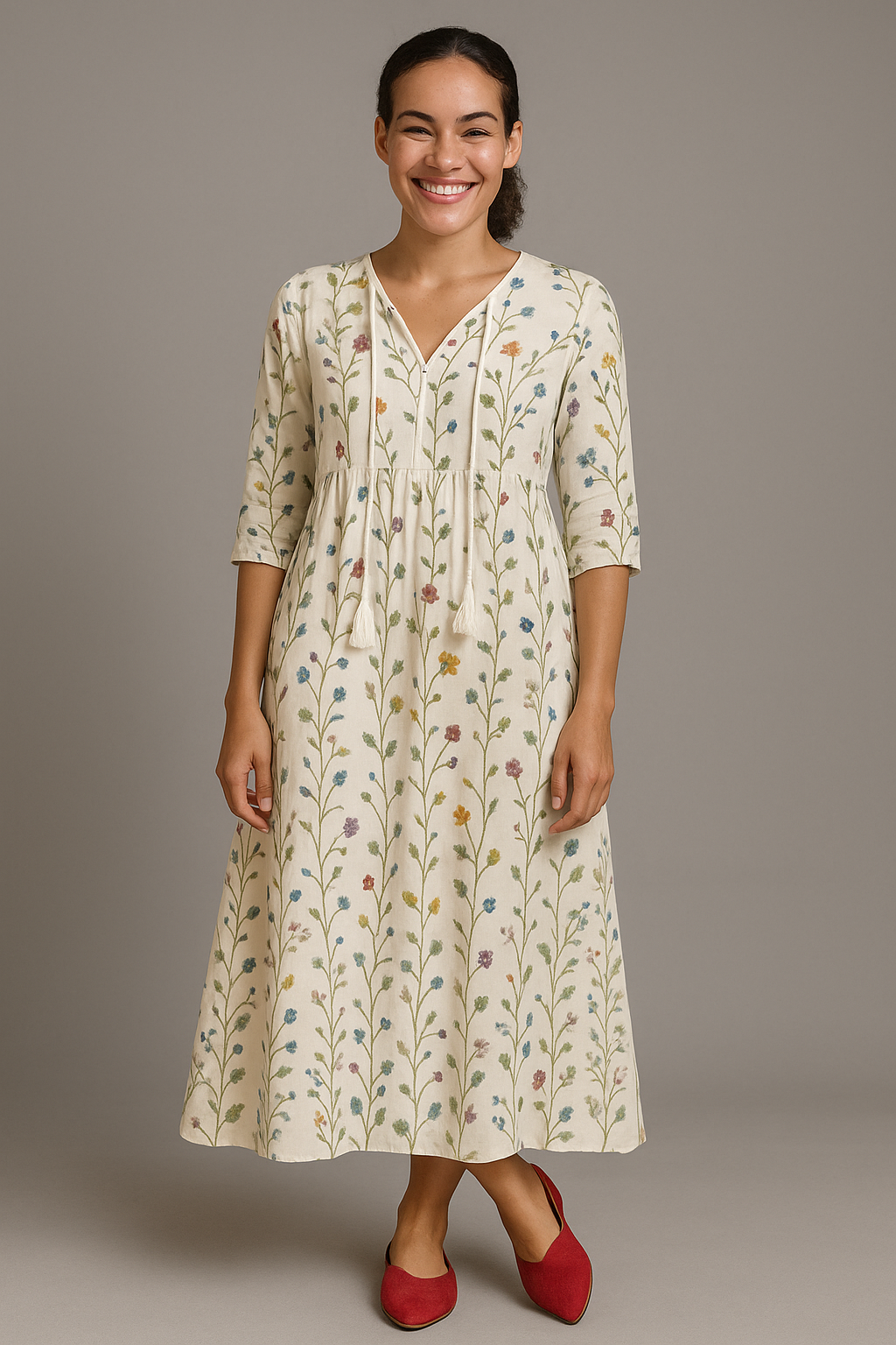 Celine| Figurfreundliches Damenkleid aus Premiumstoff  für Hochzeitsgast und besondere Anlässe