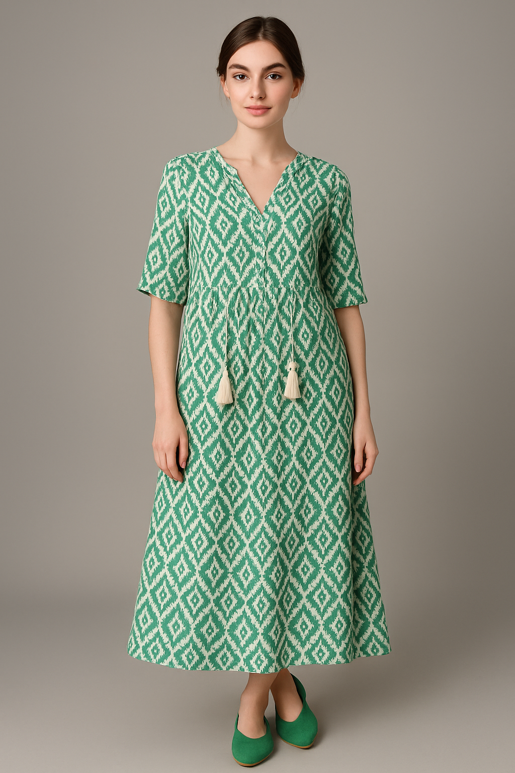 Celine| Figurfreundliches Damenkleid aus Premiumstoff  für Hochzeitsgast und besondere Anlässe