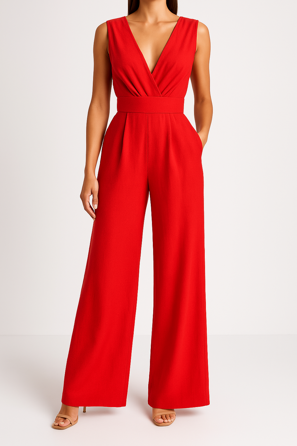 Eleganter Slim Fit Damen Jumpsuit  - Helga