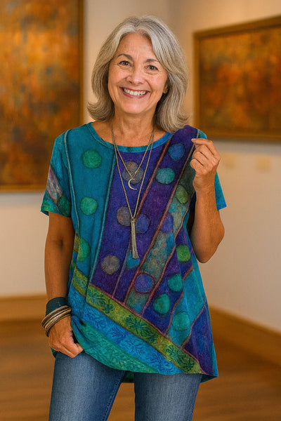 Cayana | Künstlerisches Oberteil – Fließt sanft, schmeichelt wunderschön