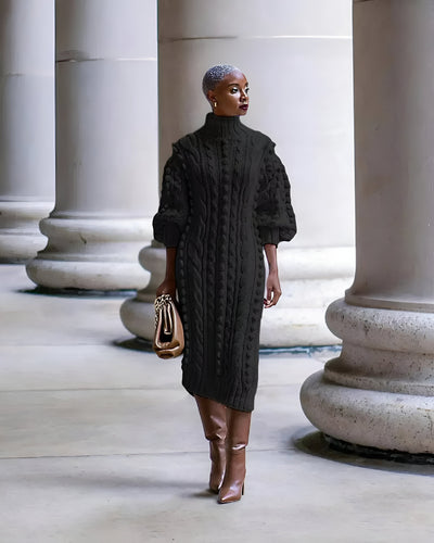 Briana | Sexy Strickkleid mit hohem Schlitz