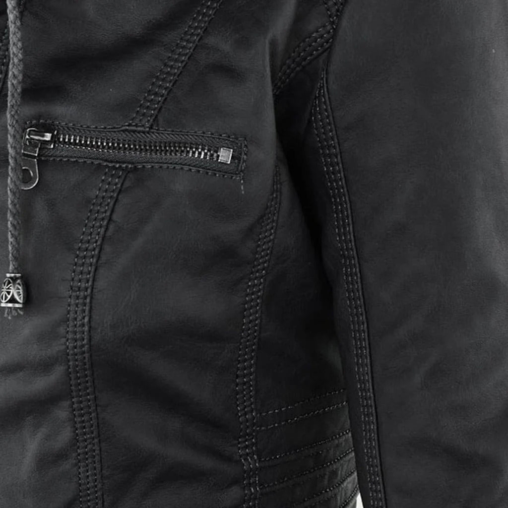 Khakifarbene Jacke mit Kapuze - Mila