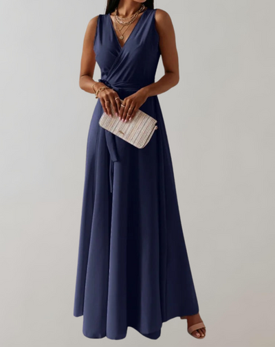 Anuncia - Elegantes Maxikleid mit Taillengürtel für Damen