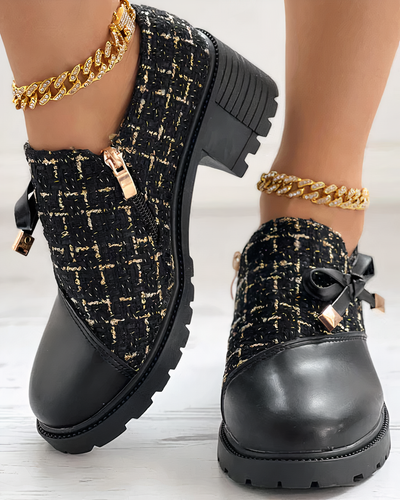 Damen Pumps mit breitem Absatz und offener Spitze