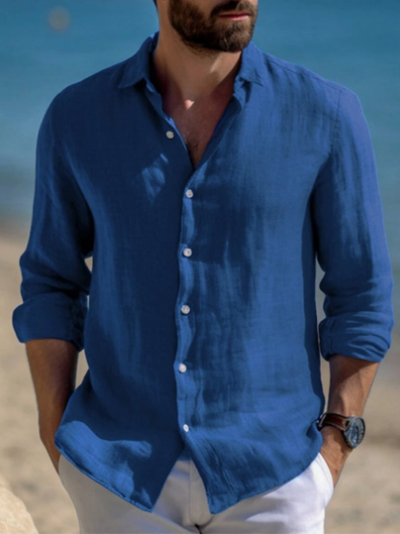 Komfortables Leinen Herren Hemd