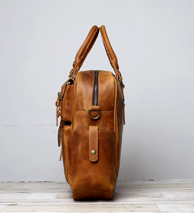 Herren Retro-Ledertasche - Geräumig und hochwertig aus Vollrindleder