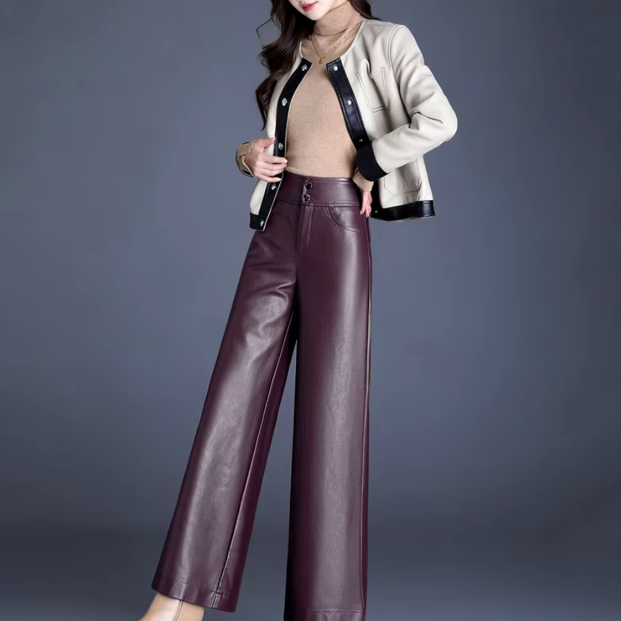 Damen Weite Lederhose in Premium Qualität